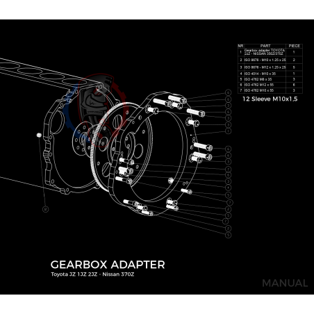 Kit embrayage Race stage 3 conversion moteur Toyota JZ 1JZ 2JZ boite Nissan 350Z 370Z