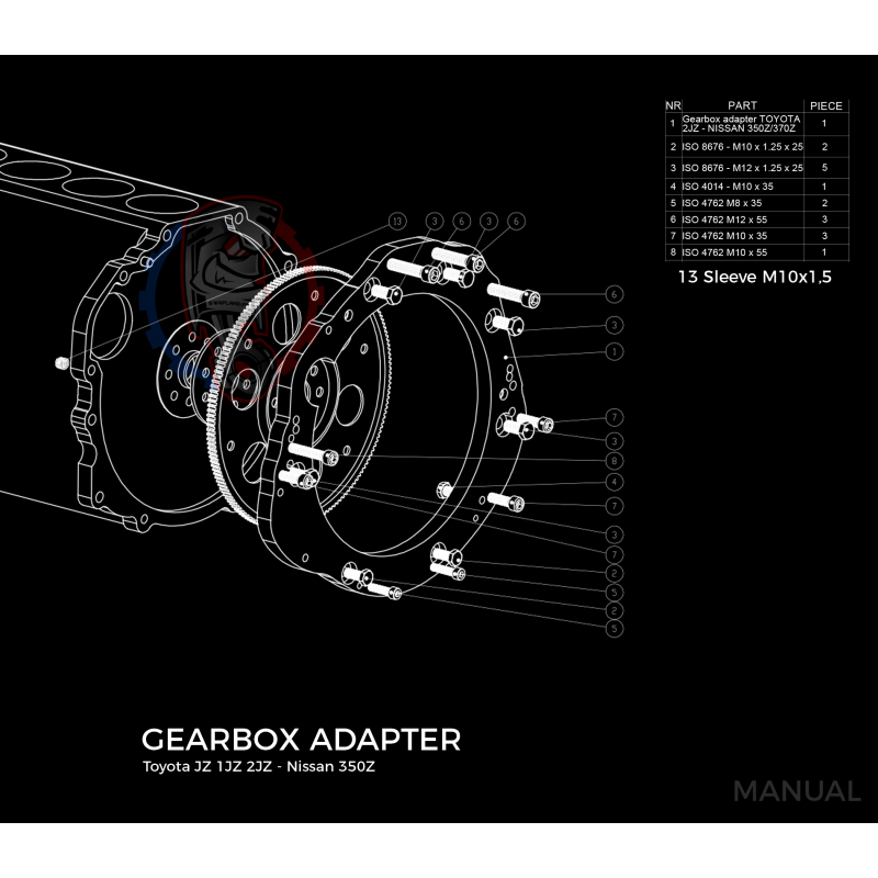 Kit embrayage Race stage 3 conversion moteur Toyota JZ 1JZ 2JZ boite Nissan 350Z 370Z
