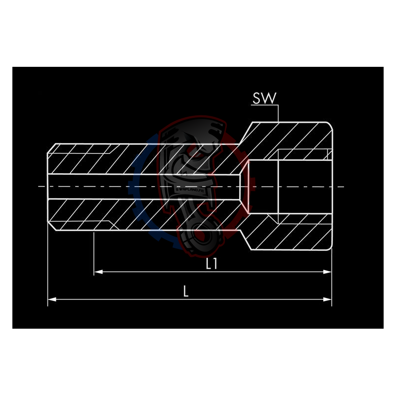 Rallonge M10x1 long 50 mm- SWAPLAND -