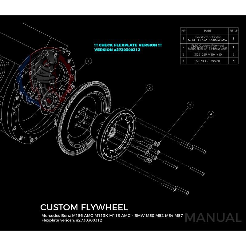 Kit embrayage Race stage 3 conversion moteur Mercedes-Benz M113 boite BMW M57 / E46 S54 M3