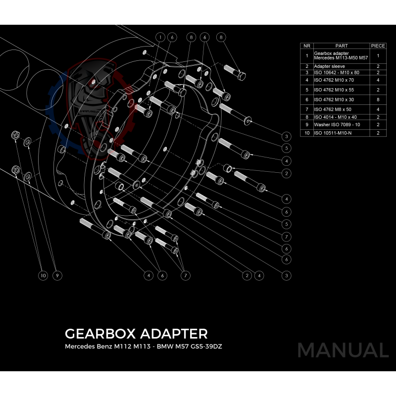 Kit embrayage Race stage 3 conversion moteur Mercedes-Benz M113 boite BMW M57 / E46 S54 M3
