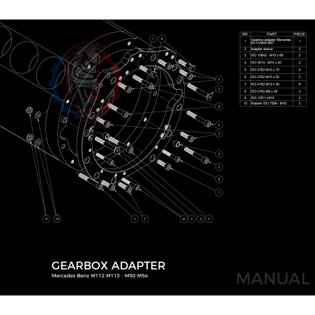 Kit embrayage Race stage 3 conversion moteur Mercedes-Benz M113 boite BMW M57 / E46 S54 M3