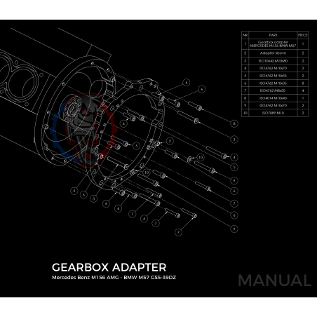 Kit embrayage Race Stage 2 conversion moteur Mercedes M156 boite BMW M57N GS6-53DZ HGD JGA