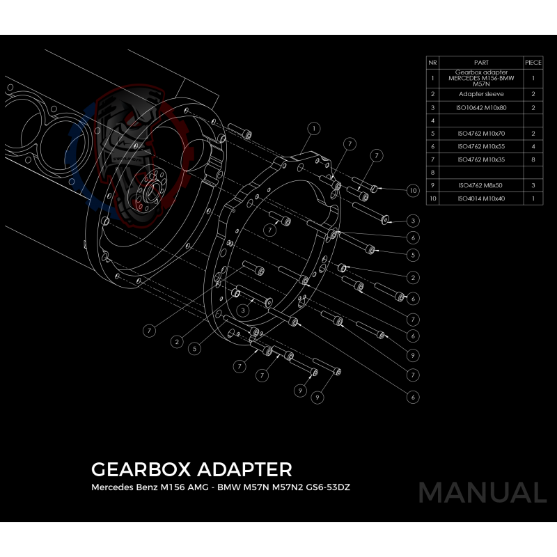Kit embrayage Race Stage 2 conversion moteur Mercedes M156 boite BMW M57N HGU HGK / N54