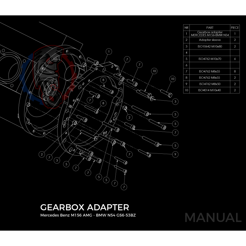 Kit embrayage Race Stage 2 conversion moteur Mercedes M156 boite BMW M57N HGU HGK / N54
