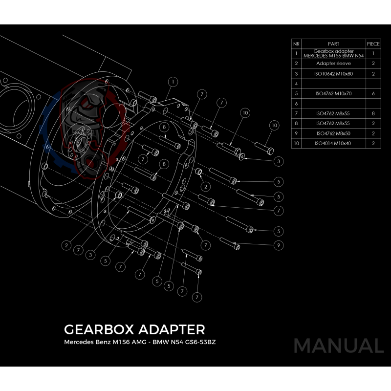 Kit embrayage Race stage 3 conversion moteur Mercedes-Benz M156 boite BMW M57N HGU HGK / N54