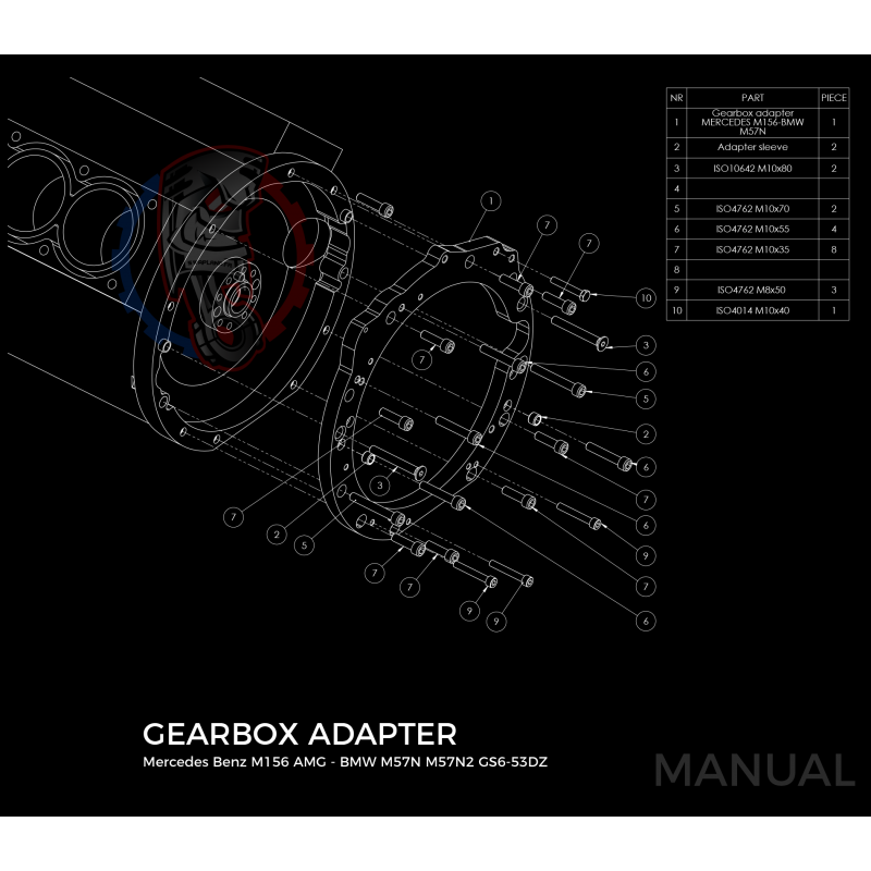 Kit embrayage Race stage 3 conversion moteur Mercedes-Benz M156 boite BMW M57N HGU HGK / N54