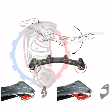 Plaques de renfort sous chassis arrière BMW E36 - Swapland -