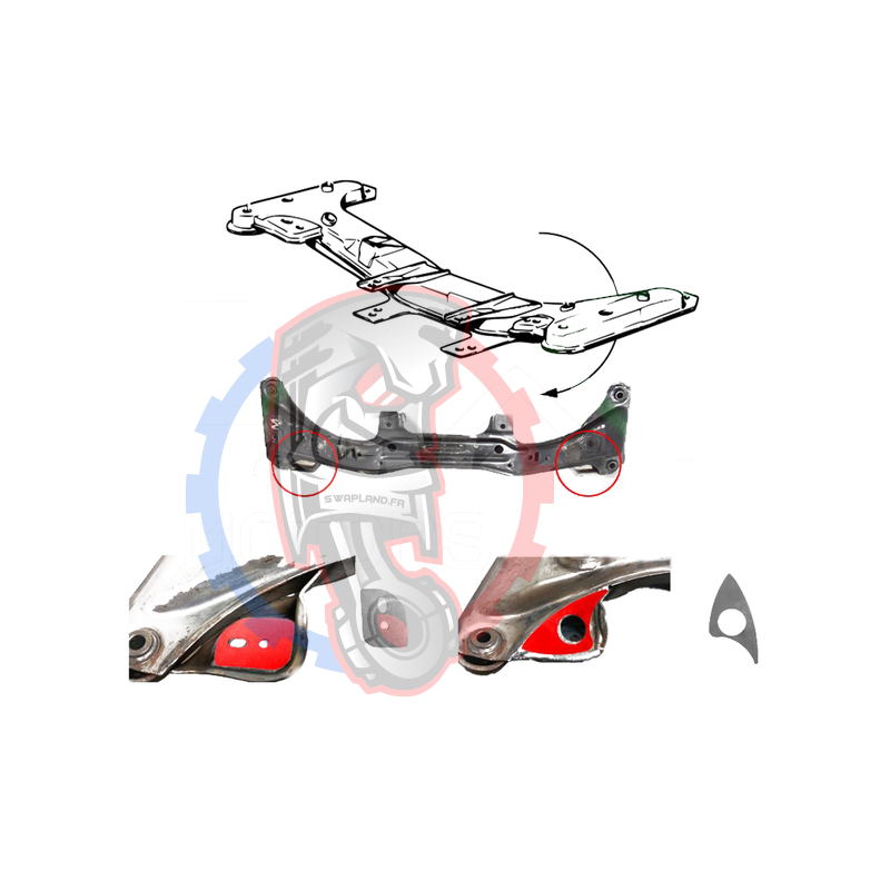 Plaques de renfort sous chassis arrière BMW E30 - Swapland -