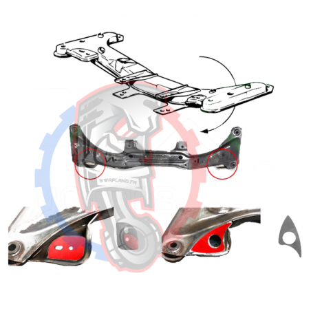 Plaques de renfort sous chassis arrière BMW E30 - Swapland -