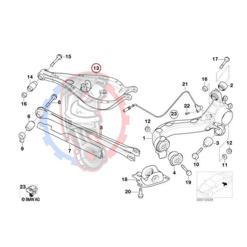 Bras carrossage arrière réglable BMW E36 E46 Uniball - Swapland -