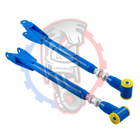 Bras inférieur arrière réglable BMW E36 E46 90ShA bleu- Swapland -