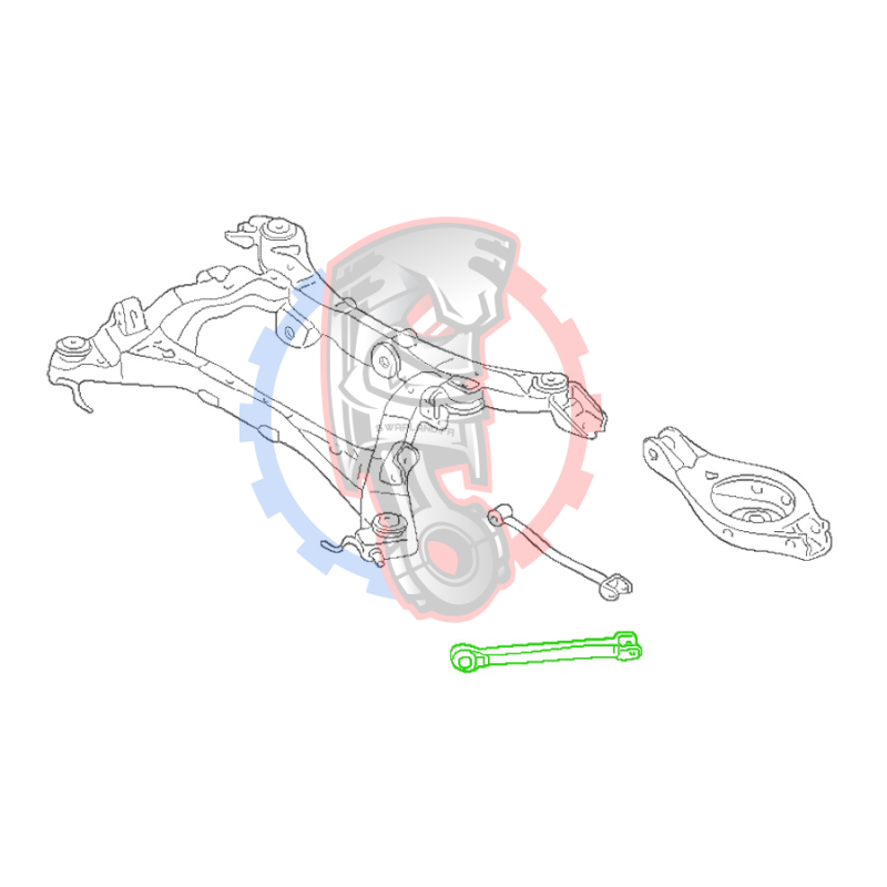Biellette latérale arrière réglable Nissan 350Z 80 ShA bleu- Swapland -