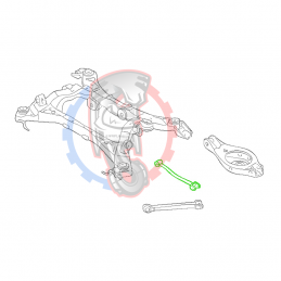 Bras inférieur arrière réglable Nissan 350Z uniball bleu- Swapland - 2