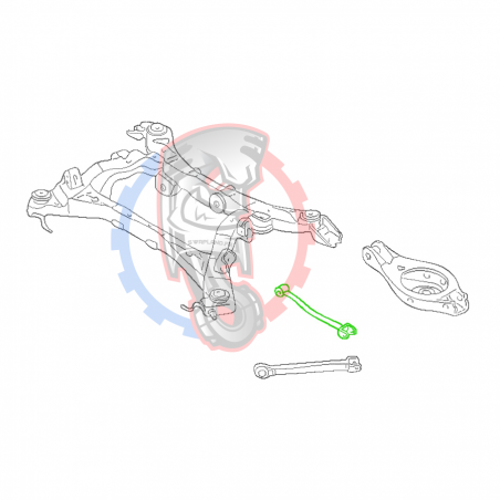 Bras inférieur arrière réglable Nissan 350Z uniball bleu- Swapland -