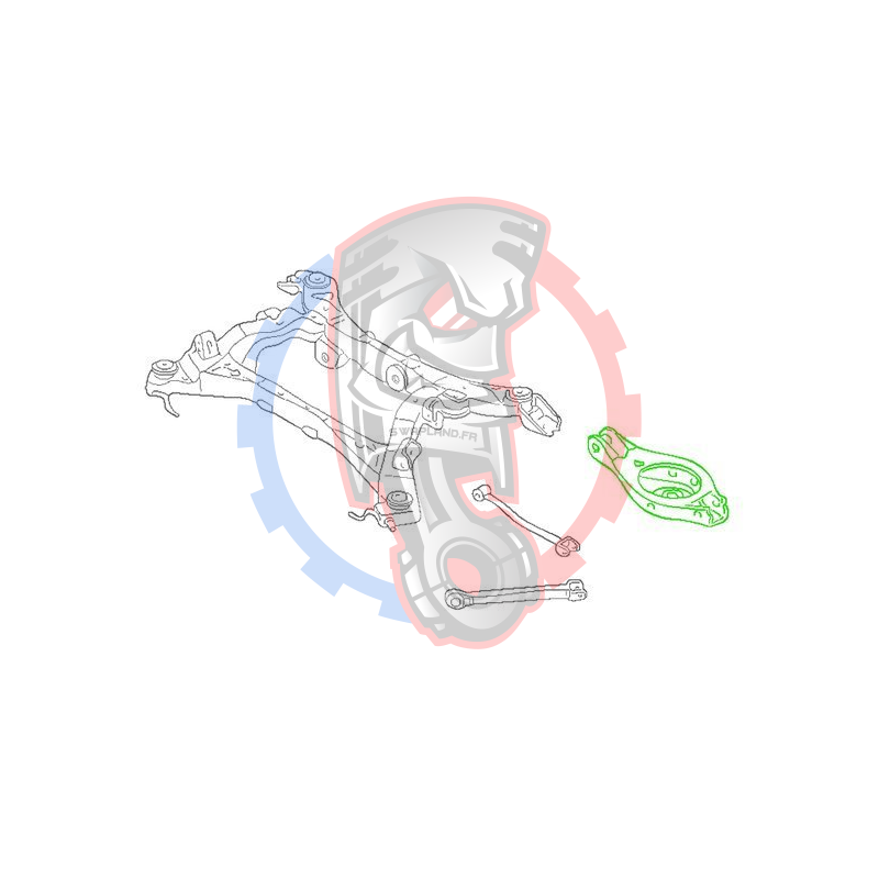 Biellette supérieur arrière réglable Nissan 350Z 90 ShA bleu- Swapland -