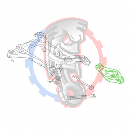 Biellette supérieur arrière réglable Nissan 350Z 90 ShA noir- Swapland - 2