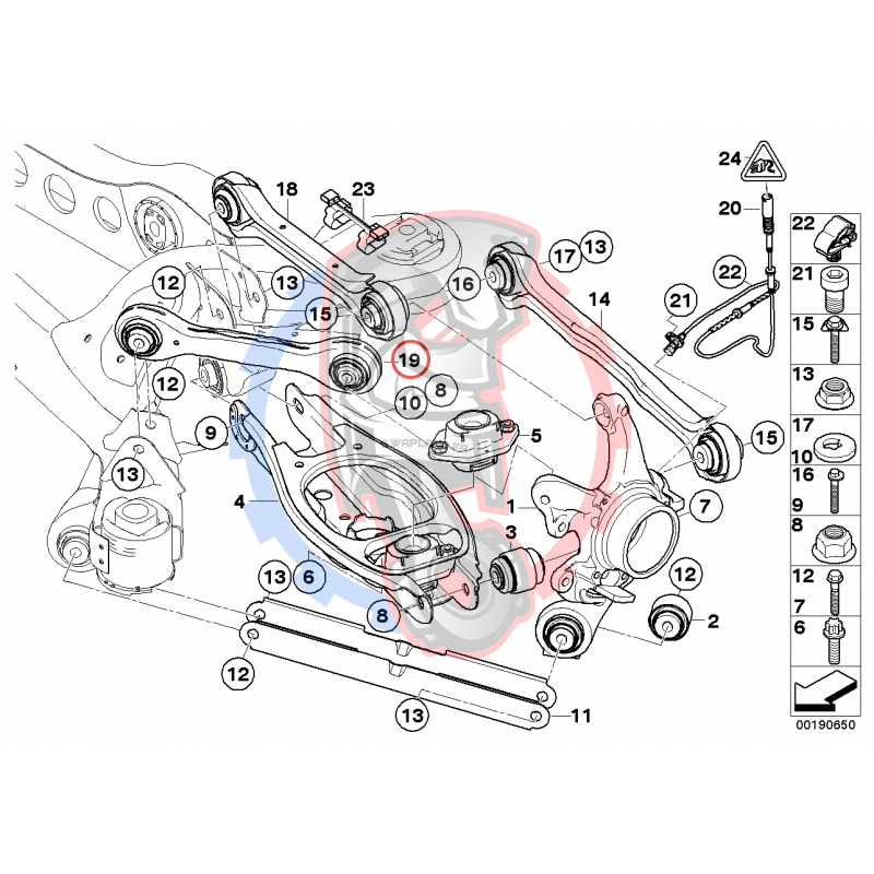 Bras de commande arrière réglable BMW E9x E8x Uniball noir- Swapland -