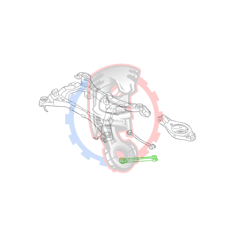 Kit Bras arrière réglable Nissan 350Z Uniball fluro bleu- Swapland -