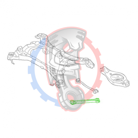 Kit Bras arrière réglable Nissan 350Z Uniball fluro bleu- Swapland -