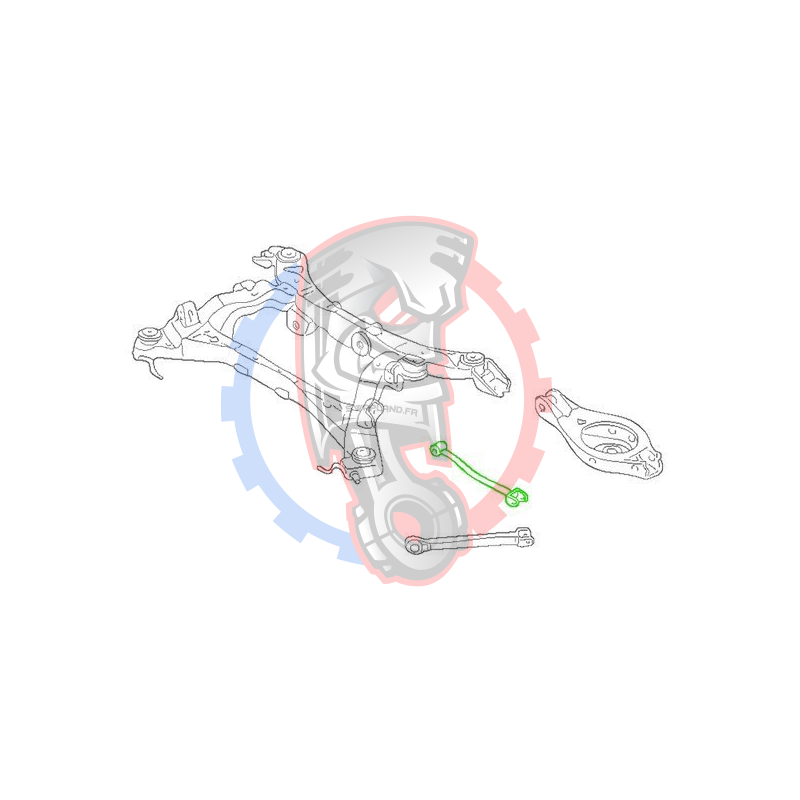 Kit Bras arrière réglable Nissan 350Z Uniball fluro bleu- Swapland -