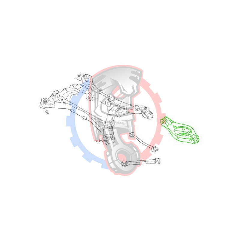 Kit Bras arrière réglable Nissan 350Z Uniball fluro bleu- Swapland -