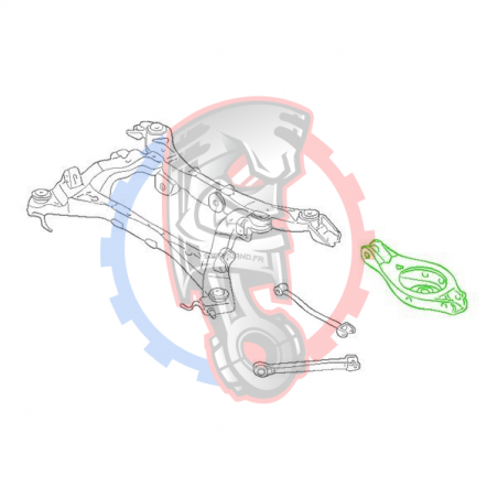 Kit Bras arrière réglable Nissan 350Z Uniball fluro bleu- Swapland -