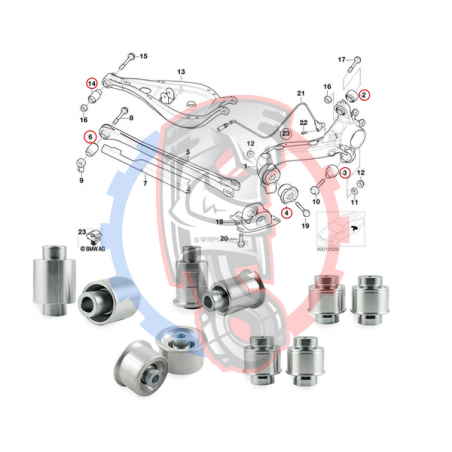 Silentbloc renforcé de train arrière BMW E36 E46 - Swapland -