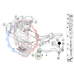 Silent bloc renforcé de bras avant BMW E90 E92 E82 - Swapland - 2