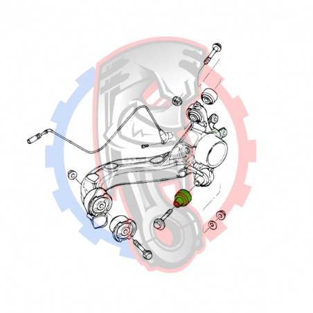 Silent bloc renforcé de bras oscillant BMW E36 E46 n°3- Swapland -