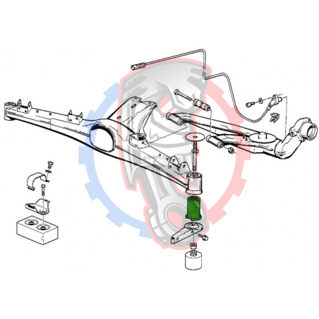 Silentbloc de support d'échappement pour BMW Z3 (E36) 17111113699