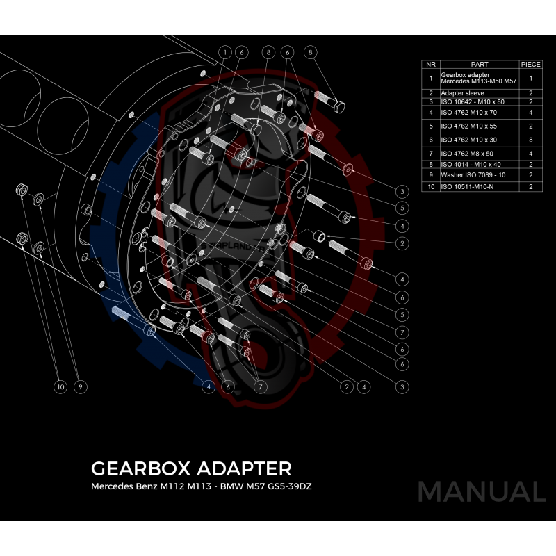 Kit embrayage Race Stage 1 Mercedes-Benz M112 M113 M113K boite BMW M57 / E46 S54 M3 - 240mm