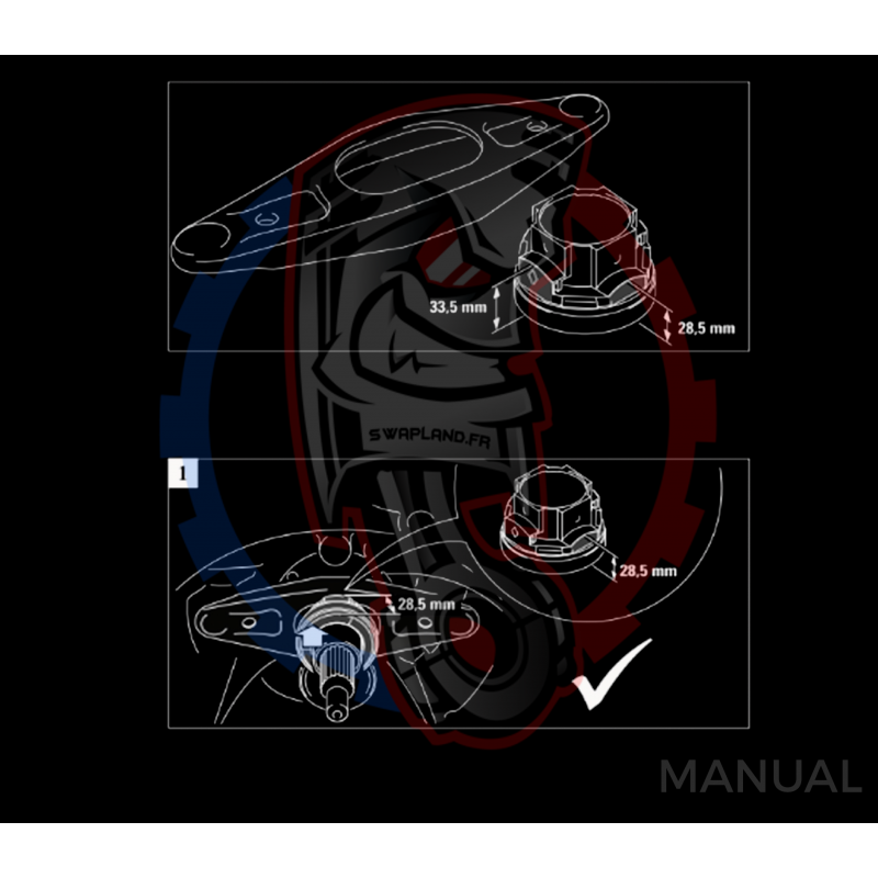 Kit embrayage Stage 1 conversion moteur M112 M113 M113K boite BMW M57N2 6-speed HGU HGK / N54 - 240mm