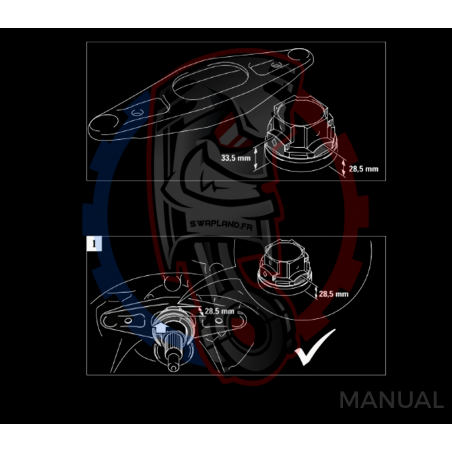 Kit embrayage Stage 1 conversion moteur M112 M113 M113K boite BMW M57N2 6-speed HGU HGK / N54 - 240mm