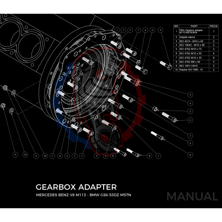 Kit embrayage Race Stage 1 conversion moteur Mercedes M112 M113k boite BMW M57N2 6-speed HGU HGK / N54 - 240mm
