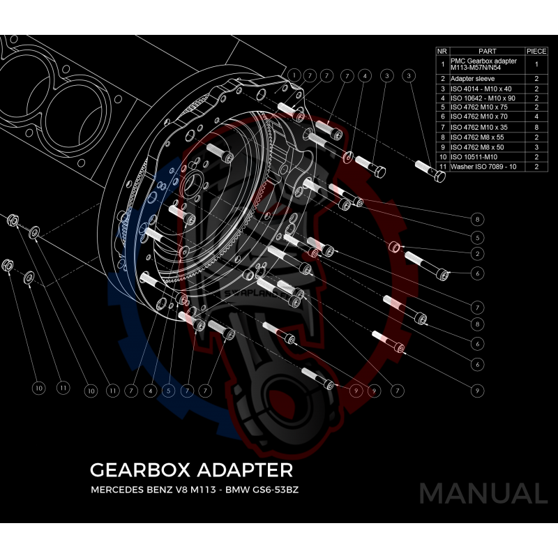 Kit embrayage Race Stage 1 conversion moteur Mercedes M112 M113k boite BMW M57N2 6-speed HGU HGK / N54 - 240mm