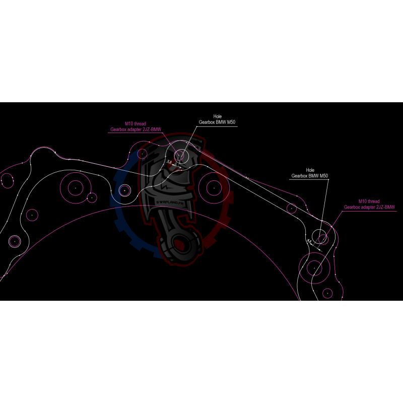 Kit embrayage Stage 1 conversion moteur Honda K K20 K24 boite BMW M57 / E46 S54 M3 - 240mm