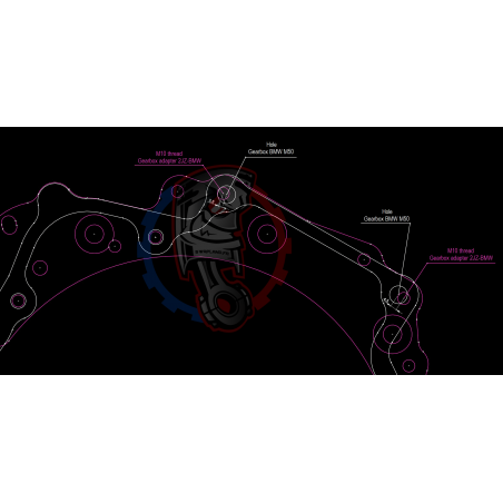 Kit embrayage Stage 1 conversion moteur Honda K K20 K24 boite BMW M57 / E46 S54 M3 - 240mm