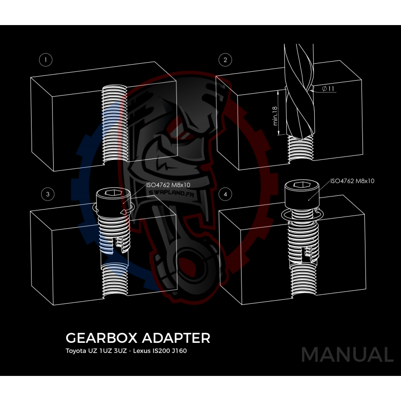 Kit embrayage stage 1 conversion moteur Toyota Lexus V8 UZ 1UZ 3UZ boite Toyota Altezza / Lexus IS200