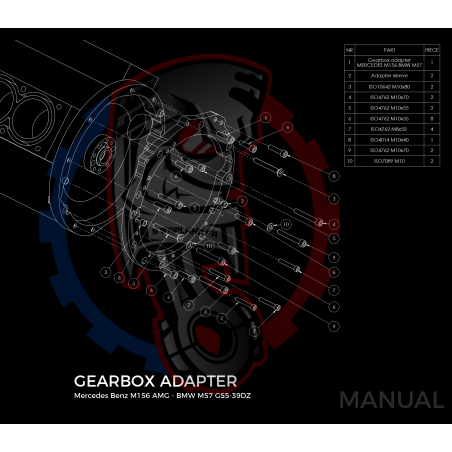 Kit embrayage Race Stage 1 conversion moteur Mercedes-Benz V8 M156 AMG boite de vitesse BMW M50 S50 M52 S52 M54