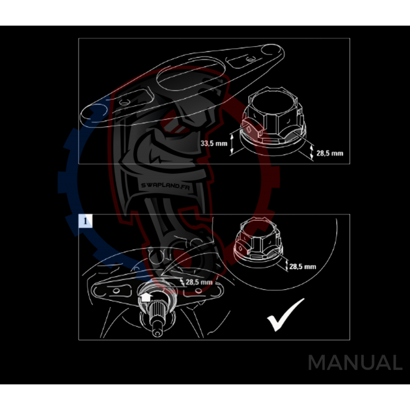 Kit embrayage Race stage 2 conversion moteur Toyota JZ boite BMW M57N HGD JGA HGA - 184mm