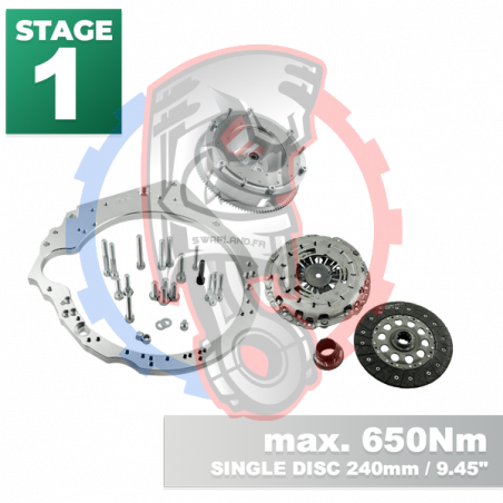 Kit embrayage Stage 1 conversion moteur Honda K K20 K24 boite BMW M57 / E46 S54 M3 - 240mm