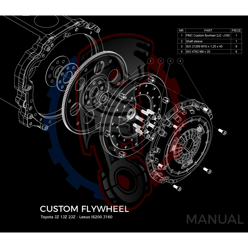 Kit embrayage stage 1 conversion moteur Toyota Toyota JZ 1JZ 2JZ boite Toyota Altezza / Lexus IS200 J160 Aisin AZ6 1ere gen