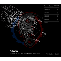 Kit embrayage Race stage 3 conversion moteur Toyota JZ 1JZ 2JZ boite BMW M50 S50 M52 S52 M54 2