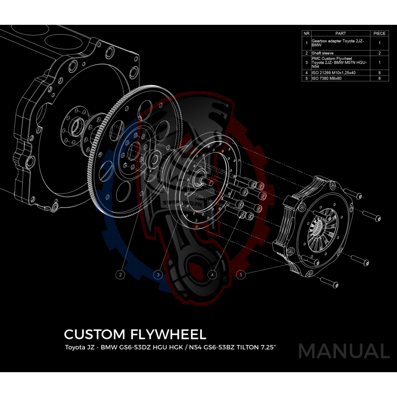 Kit embrayage Race stage 3 conversion moteur Toyota JZ 1JZ 2JZ boite BMW M50 S50 M52 S52 M54