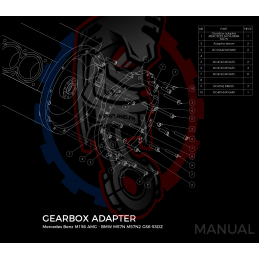Kit embrayage Race Stage 1 conversion moteur Mercedes-Benz V8 M156 AMG boite de vitesse BMW M57N2 6-speed HGU HGK / N54 - 240mm 2