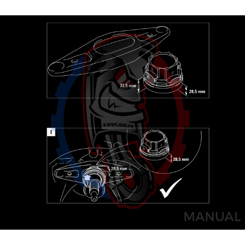 Kit embrayage Race Stage 1 conversion moteur Mercedes-Benz V8 M156 AMG boite de vitesse BMW M57N2 6-speed HGU HGK / N54 - 240mm