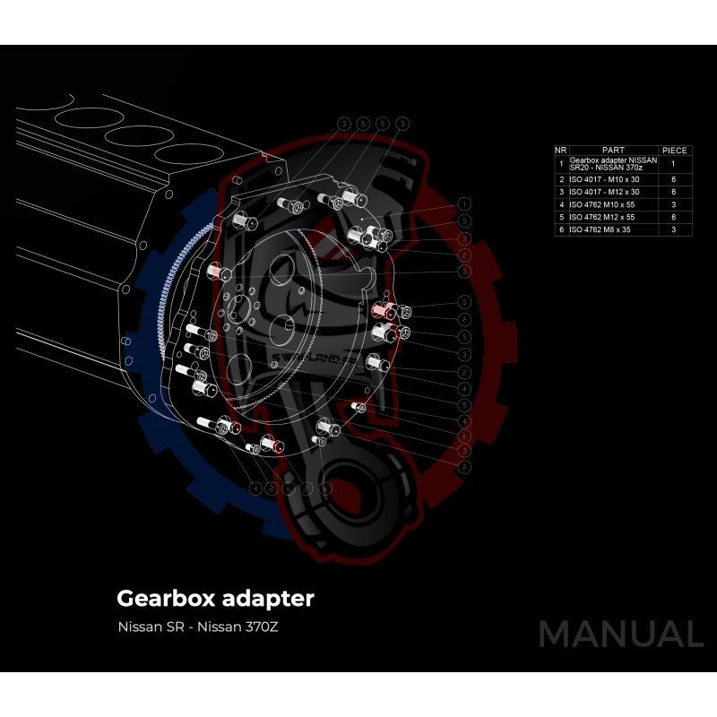 Kit embrayage stage 2 conversion moteur Nissan SR20 SR20DE SR20DET 200SX boite Nissan Nissan 350Z Z33 370Z Z34 CD009 - 250m