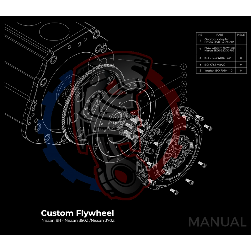 Kit embrayage stage 2 conversion moteur Nissan SR20 SR20DE SR20DET 200SX boite Nissan Nissan 350Z Z33 370Z Z34 CD009 - 250m