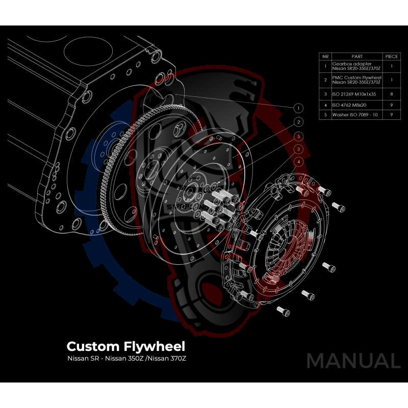 Kit embrayage Stage 1 conversion moteur Nissan SR20 SR20DE SR20DET 200SX boite Nissan 350Z Z33 370Z Z34 CD009 - 250mm